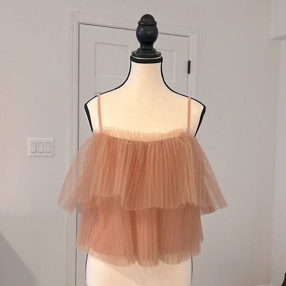 Anthropologie Tops - NWT Anthropologie Ruffle Crop Top Women Size XXS